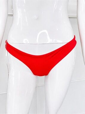 💦 FRANKIES BIKINIS NWT (unworn) Marina Neon Coral Cheeky Bikini Bottom Sz Small
